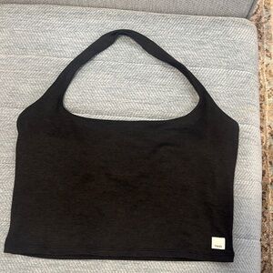 Vuori Black Crop Top (Halter Top)